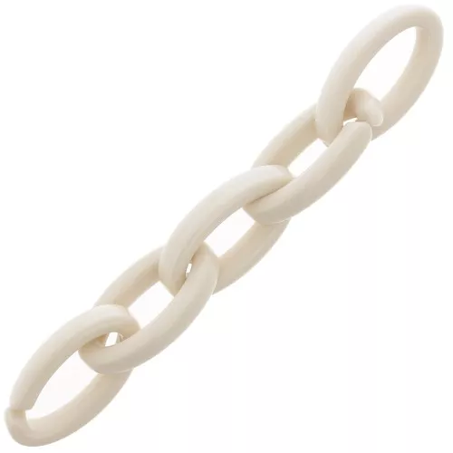 Eslabón Acrílico Oval 35x19 mm - Marfil x1