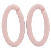 Eslabón Acrílico Ovalado 35x19 mm - Rosa Claro x1