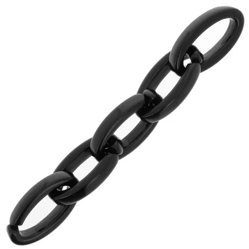Eslabón acrílico oval 35x19 mm - Negro x1