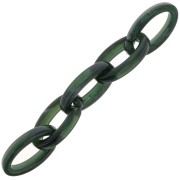 Eslabón Acrílico Oval 35x19 mm - Mármol Verde Oscuro x1|raw }}