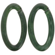 Eslabón Acrílico Oval 35x19 mm - Mármol Verde Oscuro x1