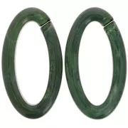 Eslabón Acrílico Oval 35x19 mm - Mármol Verde Oscuro x1
