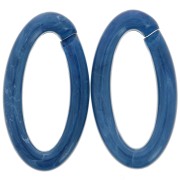 Eslabón Acrílico Oval 35x19 mm - Mármol Azul Oscuro x1