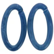 Eslabón Acrílico Oval 35x19 mm - Mármol Azul Oscuro x1