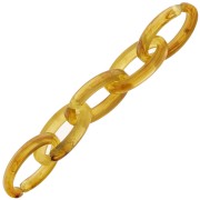 Eslabón acrílico transparente ovalado 35x19 mm - Marrón jaspeado - Miel x1|raw }}