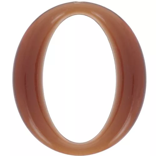 Eslabón acrílico transparente ovalado 39x34 mm - Ámbar x1
