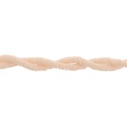 Cuentas arandalas Heishi pvc rondelles 3x0.3 mm - Beige x40cm