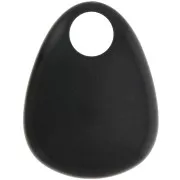 Colgante gota acrílico 38x29 mm - Negro x1