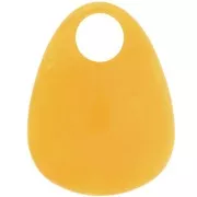 Colgante gota acrílico 38x29 mm - Mármol amarillo oscuro x1