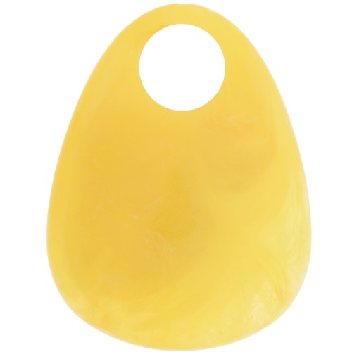 Colgante gota acrílico 38x29 mm - Mármol amarillo x1