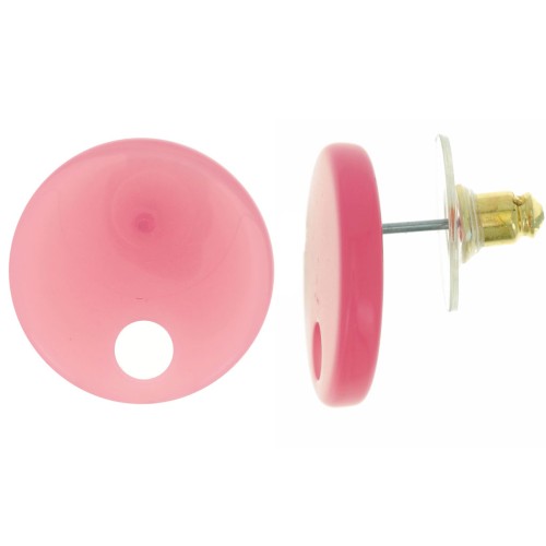 18 mm redondos acrílico Ganchos pendientes - Grapefruit x2