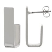 Pendientes Rectángulo 19x5 mm - Rodio x2|raw }}