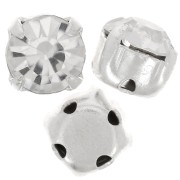 Chatón monté 4 mm Crystal  x10