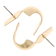 Ganchos pendientes curvadas para colgantes 17x16 mm - Dorado x2