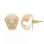 Pendientes curvos para colgantes 15x14 mm - Dorado x2