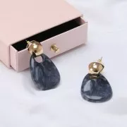 Pendientes curvos para colgantes 15x14 mm - Dorado x2