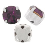 Chatón monté 4 mm Amethyst x10