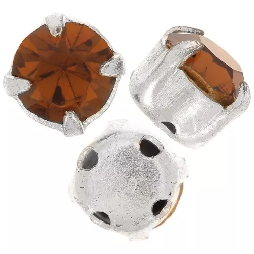 Chatón monté 4 mm Smoked Topaz x10