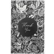 Flor - Tarjetas de joyería - Tarjetas de agradecimiento - Floral - Gracias - Negro - Blanco x10 Tarjetas de joyería - Tarjetas de agradecimiento - Floral - Gracias - Negro - Blanco x10