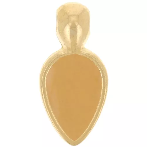 Colgante pétalo 18x8 mm en resina epoxi - Dorado - Ocre x1