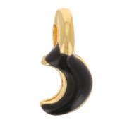 Mini luna 7x3 mm en resina epoxi - Dorado oro fino - Negro x1|raw }}