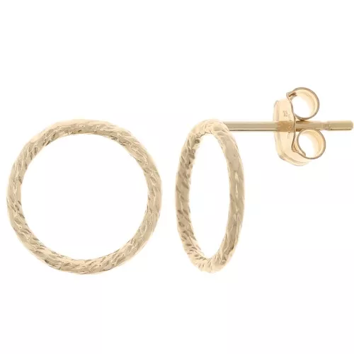 Pendientes huecos de 10 mm Gold filled - Gold filled x2