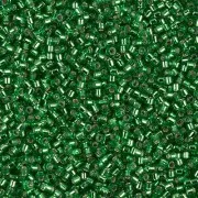 Miyuki Delica 11/0 DB0046 - Verde con ribete plateado x 100 g