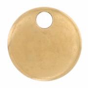 Lentejuelas redondas de 6 mm, medalla para grabar - Acero inoxidable 303L Dorado, 4 unidades