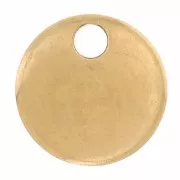 Lentejuelas redondas de 6 mm, medalla para grabar - Acero inoxidable 303L Dorado, 4 unidades