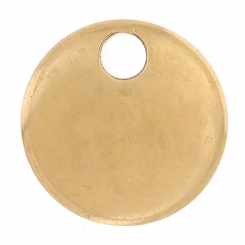 Lentejuelas redondas de 6 mm, medalla para grabar - Acero inoxidable 303L Dorado x4