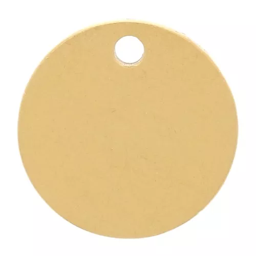 Dijes redondos 10 mm para grabar de acero inoxidable 304L dorado x4