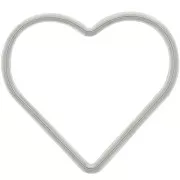 Entrepieza corazón 23x25 mm - acero inoxidable 304 x1