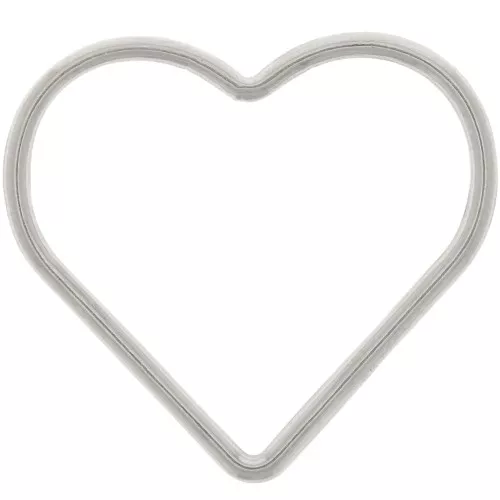 Entrepieza corazón 23x25 mm - acero inoxidable 304 x1