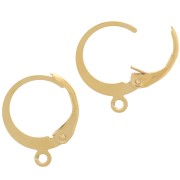 Pendientes criollos redondos - anilla abierta 12 mm - acero inoxidable 304 bañado en oro x2