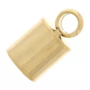 Terminales de cordón de 5 mm - Acero inoxidable 304 dorado x4