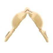 Tapas de Nudo de 4mm con Anillas Cerradas - Acero Inoxidable Dorado 304L x4