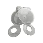 Tapas de nudo de 4 mm con anillos cerrados - acero inoxidable 304L x4