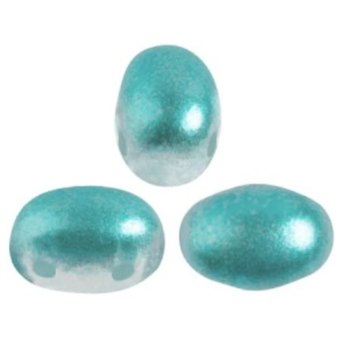 Cuentas de vidrio Samos® by Puca® 7x5 mm - Ice Slushy Azul Curaçao x10g