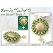 Cuentas de vidrio Samos® by Puca® 7x5 mm - Crema pastel x10g