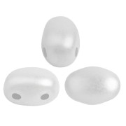 Cuentas de vidrio Samos® by Puca® 7x5 mm - Blanco Pastel x10g