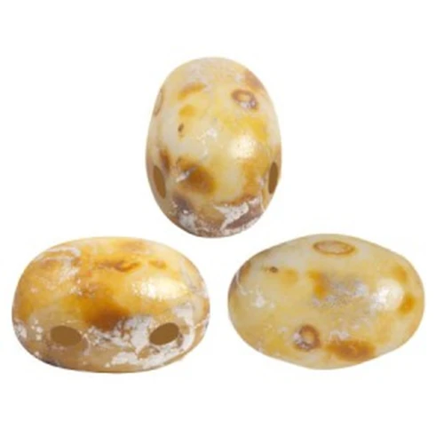 Cuentas de vidrio Samos® by Puca® 7x5 mm - Blanco opaco Rembrandt x10g