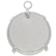 Colgante con cierre de garra para PureCrystal 1122 18 mm - Plata x1