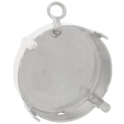 Colgante con cierre de garra para PureCrystal 1122 18 mm - Plata x1