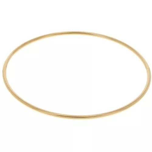 Pulsera jonc - chapado en oro de 3 micras x1
