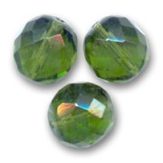 Facetadas 14 mm Olivino x4
