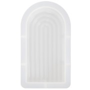 Molde de silicona para jabón - 12x6,5 cm - Arco iris - Transparente x1
