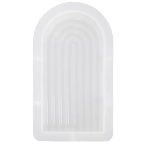 Molde de silicona para jabón - 12x6,5 cm - Arco iris - Transparente x1