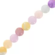 Cuentas de vidrio redondas 6,5 mm - Multicolor Pastel x39cm