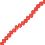 Cuentas facetadas redondas - redondas aplanadas 4x3 mm - Jacinto x40cm