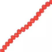 Perles rondelles facettées - rondes aplaties 4x3 mm - Opaque Hyacinth x40cm